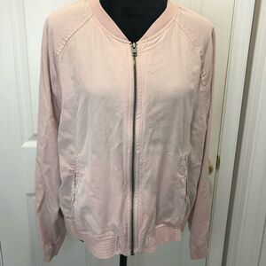 American Eagle pink zip front lightweight jacket